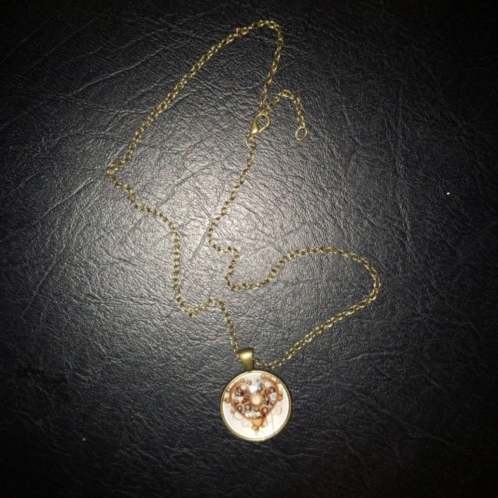 Steampunk style necklace new! Handmade
